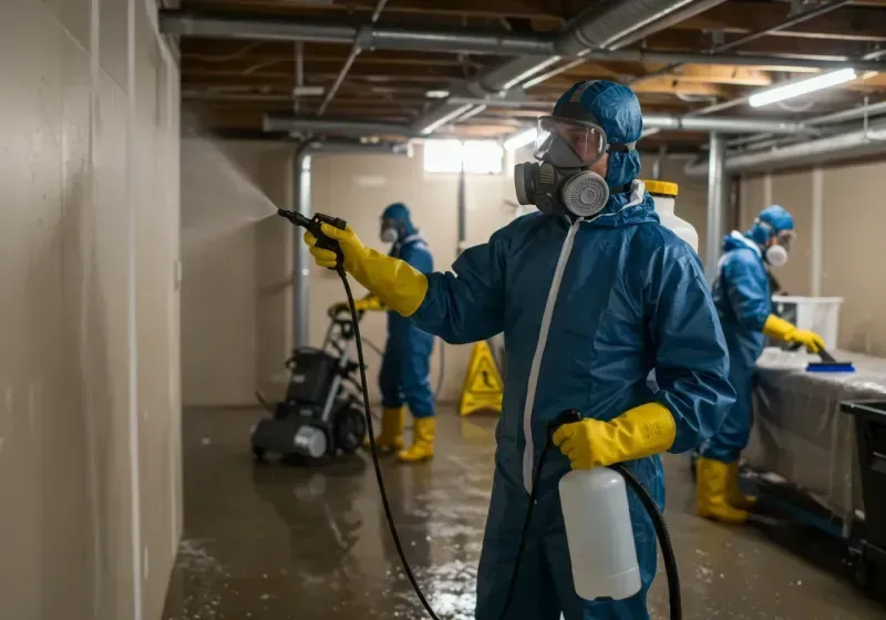 Basement Sanitization and Antimicrobial Treatment process in Okolona, KY