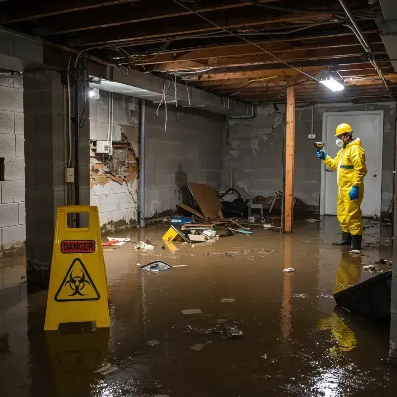 Flooded Basement Electrical Hazard in Okolona, KY Property